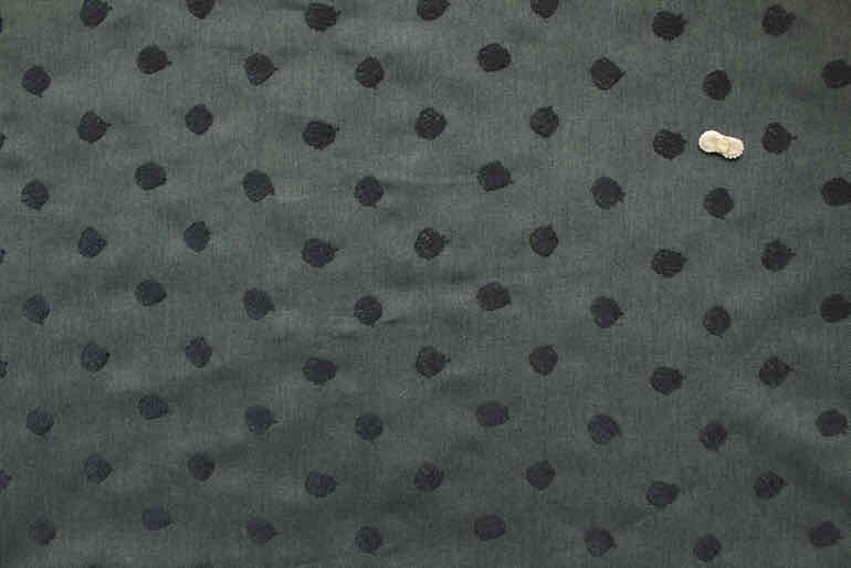 Jc刺繍ツイル水玉 18mm ネイビー×ネイビー